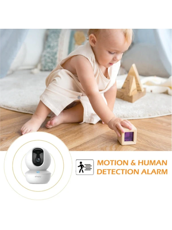 Imou Ranger S2 3MP WiFi Security Camera, Pan & Tilt for 360°, Human Detection, Smart Tracking, 2-Way Audio, Night Vision, Alexa Google Assistant, Up to 256GB SD Card Support