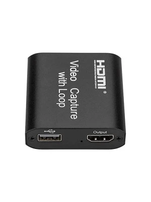 HDMI Video Capture Device With Loop Out Video Capture Card, HDMI Game Capture HDMI To USB For Game Record Live Streaming Broadcast