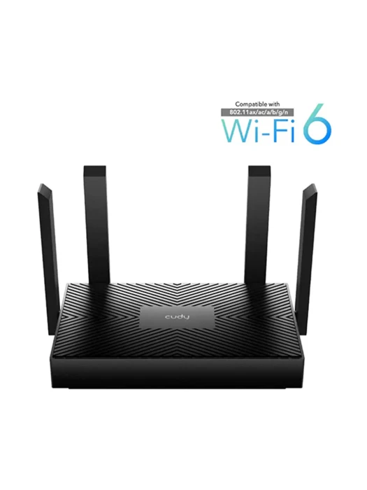 Cudy, AX1500 Gigabit Wi-Fi 6 Router - AX1500 - Black
