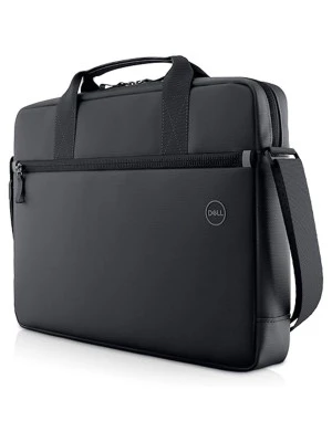 Dell 14-16 EcoLoop Essential Briefcase - CC3624 - Zippered Front Pocket, Luggage Pass-Through, Lightweight with Adjustable Shoulder Strap - Black