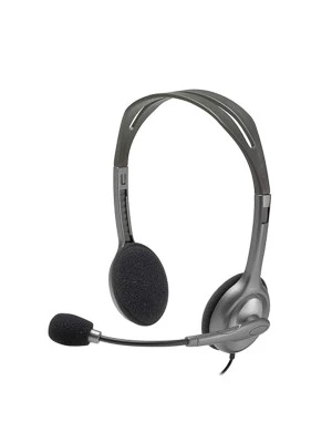 Logitech H110 Wired Headphones With Mic, Stereo With Noise-Cancelling,3.5-Mm Dual Audio Jack