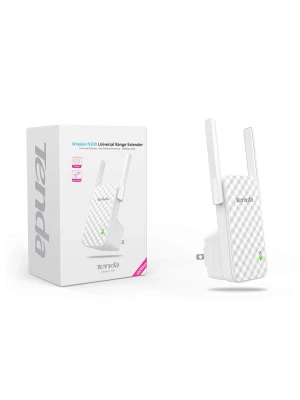 Tenda A9 Wireless Wifi Repeater 300 MBps, Access Point and Universal Range Extender Strong Wifi Signal, Plug And Play, Compatible with All Wifi Modem Routers, White