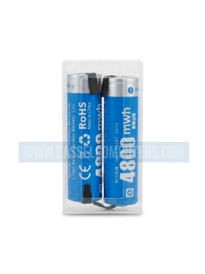 18650 Li-Ion Rechargeable Battery 3.7V 4800mWh with Tabs - Lithium Battery Cell