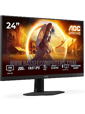 AOC Gaming Monitor 24G4HRE 23.8" FHD Fast IPS Gaming Monitor – 200Hz, 1ms, 0.3ms MPRT, G-SYNC Compatible, HDR10