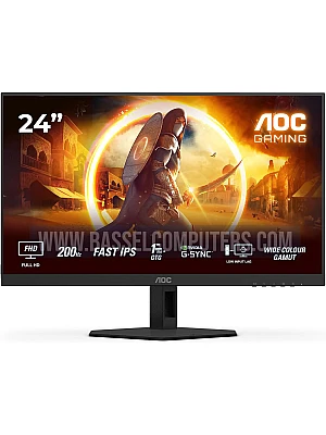 AOC Gaming Monitor 24G4HRE 23.8" FHD Fast IPS Gaming Monitor – 200Hz, 1ms, 0.3ms MPRT, G-SYNC Compatible, HDR10