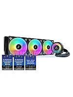 ARCTIC Liquid Freezer III 420 A-RGB Black | 420mm AIO CPU Liquid Cooler, Triple 140mm ARGB Fans