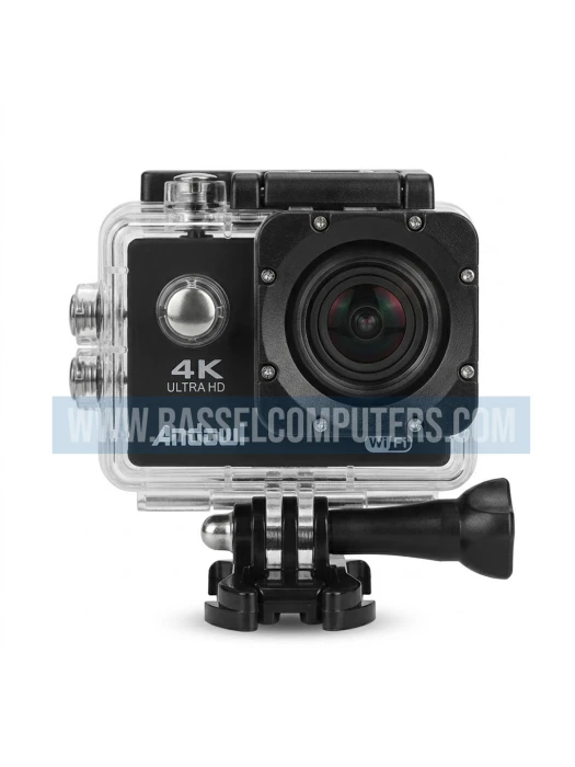 Andowl 4K WiFi Action Camera - 30m Waterproof with Full Accessories Kit