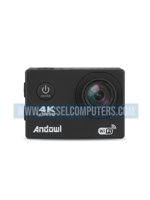Andowl 4K WiFi Action Camera - 30m Waterproof with Full Accessories Kit