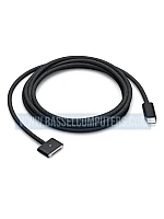 Apple USB-C to MagSafe 3 Cable 2m, Original Woven Charging Cable - Black
