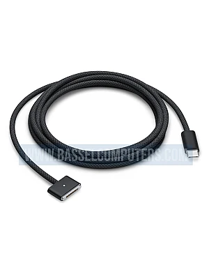 Apple USB-C to MagSafe 3 Cable 2m, Original Woven Charging Cable - Black