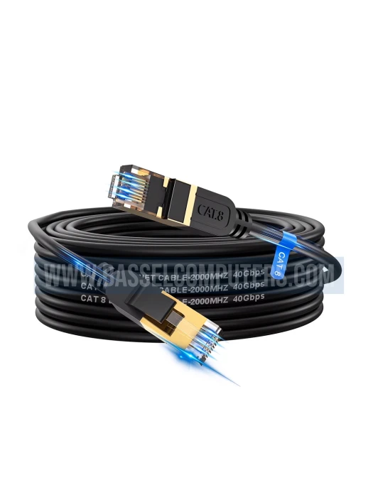 CAT8 10M Professional Ethernet Cable | 40Gbps 2000MHz Shielded RJ45 LAN Patch Cord