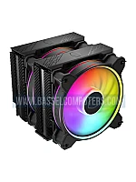 Cooler Master Hyper 622 Halo Black CPU Air Cooler – Dual Tower, 6 Heat Pipes, Dual 120mm ARGB Fans