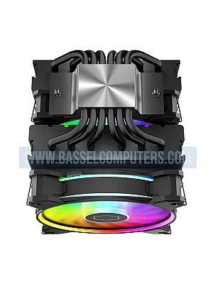 Cooler Master Hyper 622 Halo Black CPU Air Cooler – Dual Tower, 6 Heat Pipes, Dual 120mm ARGB Fans