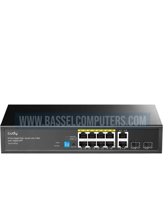 Cudy  8-Port Gigabit PoE+ Switch with 120W PoE, 2 GbE Uplinks & 2 SFP Ports