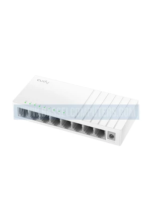 Cudy 8-Port Fast Ethernet Switch 10/100 Mbps – Plug & Play Desktop LAN Switch