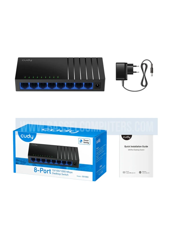 Cudy 8-Port Gigabit Network Switch – 10/100/1000 Mbps Desktop Ethernet Switch