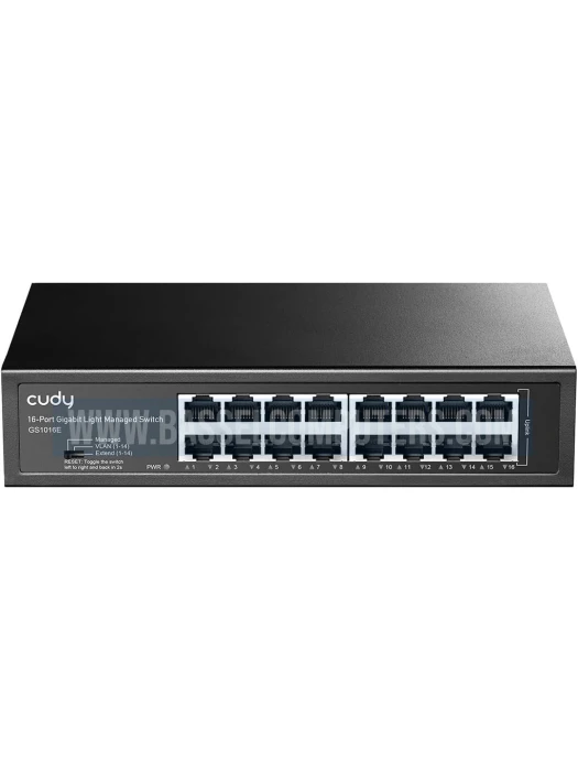 Cudy GS1016 16-Port Gigabit Ethernet Switch 10/100/1000Mbps Rack-Mount Managed Network Switch