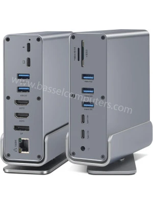 Docking Station Type-C Multi-Functional HUB Triple Display, 4K HDMI, Ethernet & 100W Power Delivery | 16-in-1