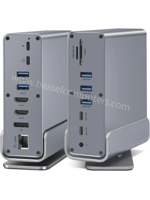 Docking Station Type-C Multi-Functional HUB Triple Display, 4K HDMI, Ethernet & 100W Power Delivery | 16-in-1