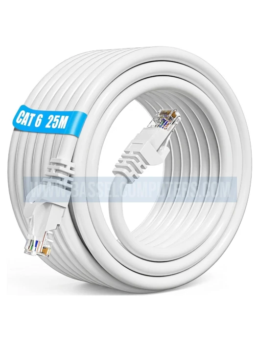 CAT6 Ethernet LAN Cable 25M High-Speed RJ45 Network Cable