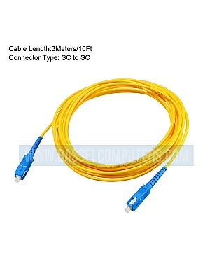 Fiber Cable 3m | Single-Mode Fiber Optic Cable Jumper Optical Patch Cord SC/UPC to SC/UPC
