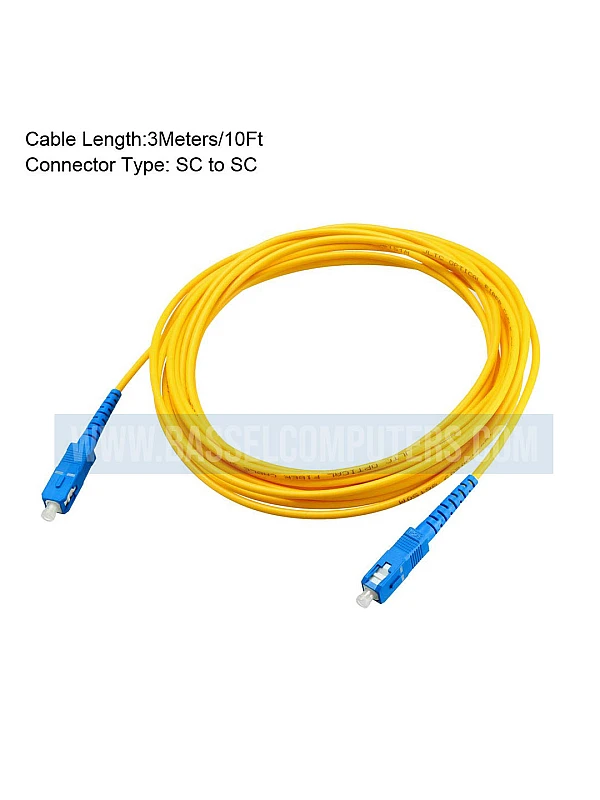 Fiber Cable 3m | Single-Mode Fiber Optic Cable Jumper Optical Patch Cord SC/UPC to SC/UPC
