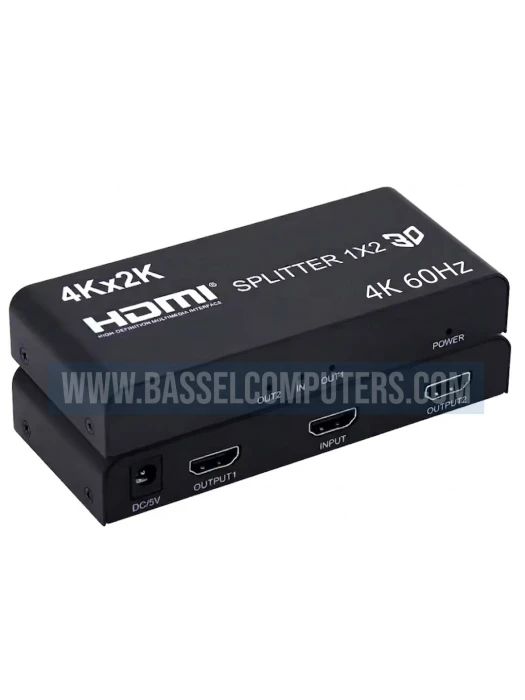 4K 60Hz HDMI Splitter 1x2 | 1 Input 2 Outputs Ultra HD Distributor