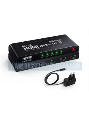 4K 60Hz HDMI Splitter 1x4 | 1 Input 4 Outputs Ultra HD Distributor