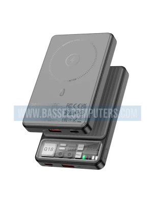 Hoco Q18 10000mAh Wireless Power Bank – 22.5W Fast Charging Portable Charger with Qi Wireless Charging