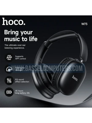 HOCO W73 Wireless Bluetooth Headphones – Foldable Over-Ear, 45H Battery, App EQ