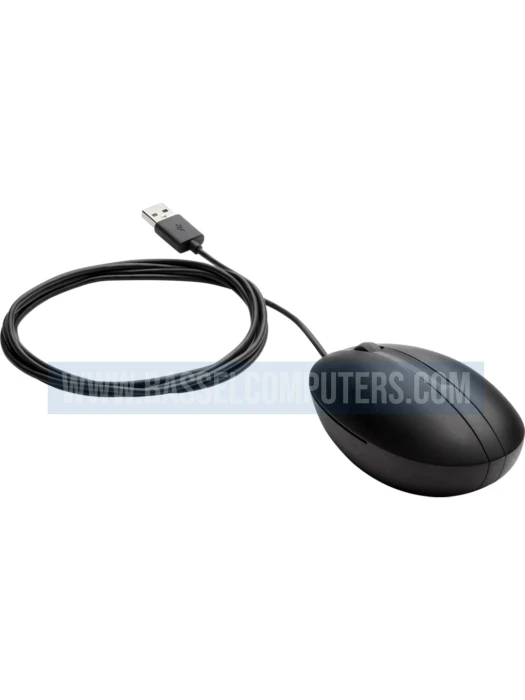 HP 320M Wired Optical Mouse | USB Plug & Play | Ergonomic Design | Black