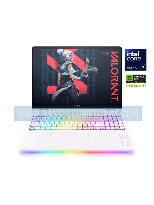 HP Omen MAX 16 Gaming Laptop, Intel Core™ Ultra 7 255HX, NVIDIA GeForce RTX 5070Ti 12GB, 16GB RAM DDR5, 512GB SSD NVMe, 16" 2.5k OLED Screen, White (CR)
