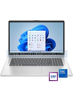 HP Notebook Laptop with Intel Core 3 100U, 8GB RAM, 256GB SSD - 17.3" diagonal HD + Led Display, Fingerprint |ROSE GOLD - (CR)