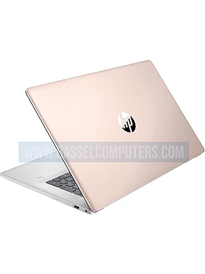 HP Notebook Laptop with Intel Core 3 100U, 8GB RAM, 256GB SSD - 17.3" diagonal HD + Led Display, Fingerprint |ROSE GOLD - (CR)