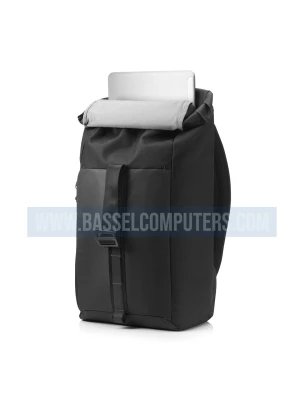 HP Pavilion Rolltop Black Backpack, Laptop Backpack Water-Resistant - Travel Bag