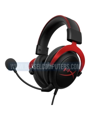 HyperX Cloud II Wired Gaming Headset | 7.1 Virtual Surround Sound | Noise-Canceling Microphone | Black/Red