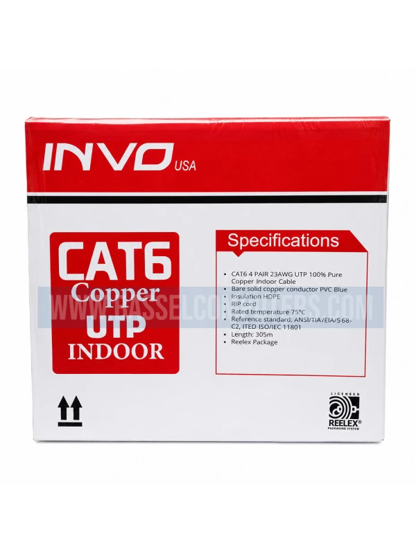INVO CAT6 305m Pure Copper UTP Network Cable – 23AWG Indoor