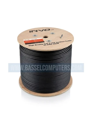 INVO Cat6 Outdoor UTP Ethernet Cable 305m 23AWG CCA High-Speed LAN Network Cable