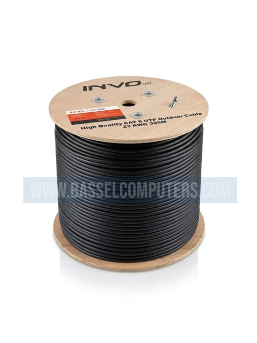 INVO Cat6 Outdoor UTP Ethernet Cable 305m 23AWG CCA High-Speed LAN Network Cable
