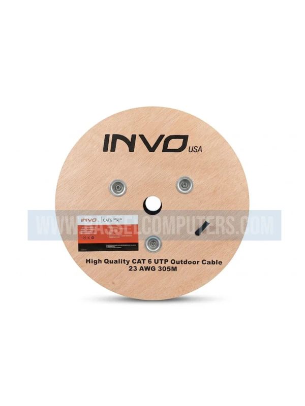INVO Cat6 Outdoor UTP Ethernet Cable 305m 23AWG CCA High-Speed LAN Network Cable