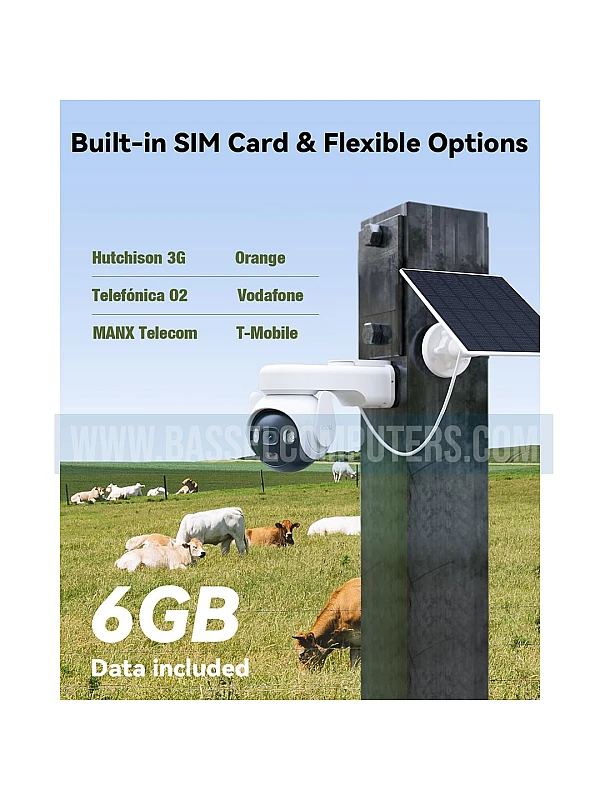 IMOU AOV PT 5MP 3K 4G LTE & Wi-Fi Outdoor Camera with 5W Solar Panel – 24/7 AOV Recording, 10,000mAh Battery