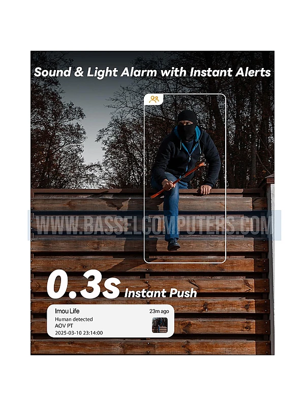 IMOU AOV PT 5MP 3K 4G LTE & Wi-Fi Outdoor Camera with 5W Solar Panel – 24/7 AOV Recording, 10,000mAh Battery