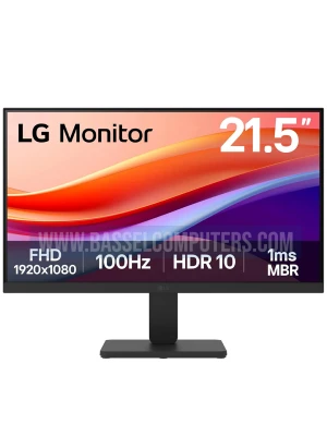 LG U4 22" Full HD Monitor – 100Hz, 5ms, VA Panel, HDR10, HDMI & VGA (Matte Black)