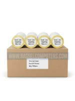 Thermal Barcode Label Rolls 50x25mm - Box of 75 Rolls Sticker Labels for Thermal Printers