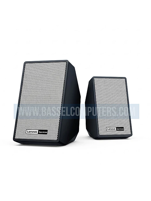 Lenovo Services S-D01 2.0 Desktop Wired Speakers – USB Powered, 3.5mm Audio, Grey