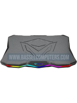 Meetion CP4040 Gaming Laptop Cooling Pad 9–17.3" – RGB LED, XXXL Fans, Dual USB, Adjustable Stand