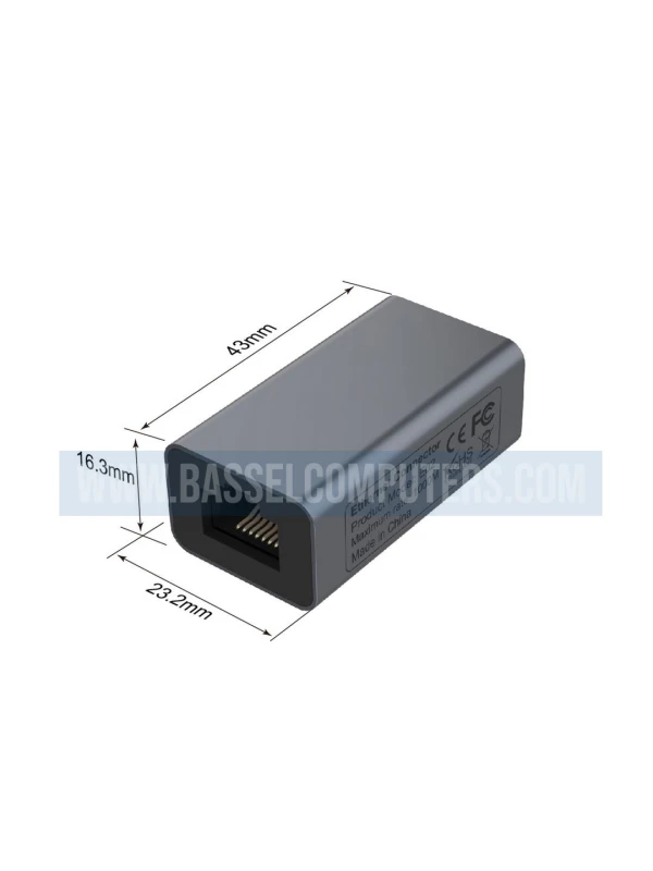 ONTEN E02 Gigabit RJ45 Ethernet Connector Coupler | 1000Mbps LAN Extender