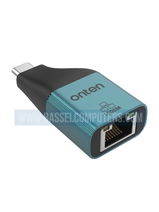 Onten OTN-UC101 USB-C to Gigabit Ethernet Adapter | 1000Mbps RJ45 LAN Network Adapter