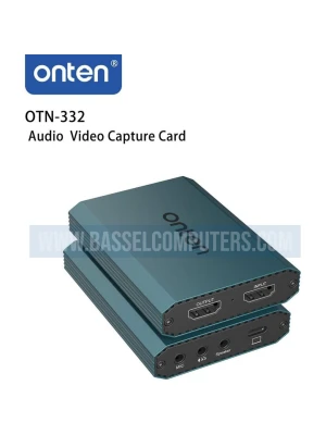 Onten OTN-332 4K HDMI Video Capture Card | USB-C Capture Card with HDMI Loop-Out
