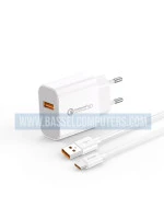 Foneng EU46 18W Fast Charger with USB-C Cable | QC 3.0 Wall Adapter